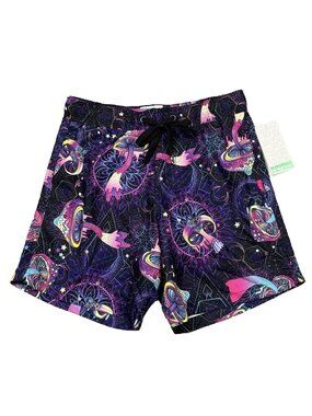 Kronic Prints Psychedelic Swim Trunks Mens S UV Protection Trippy Shorts NEW
